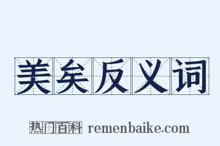 美矣反义词是什么意思的图片